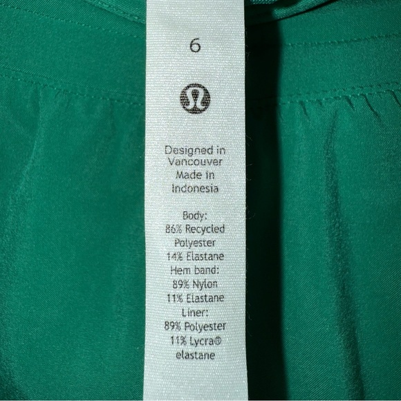 Lululemon Athletica Hotty Hot High-Rise Lined Short 4" Women’s 6 Green - Picture 5 of 7